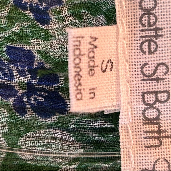 Poupette St. Barth Green and Blue Long Sleeve Dress - Picture 11 of 15